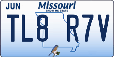 MO license plate TL8R7V