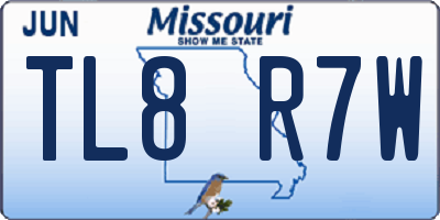 MO license plate TL8R7W