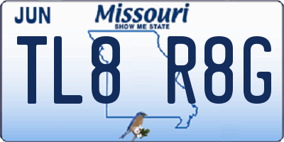 MO license plate TL8R8G