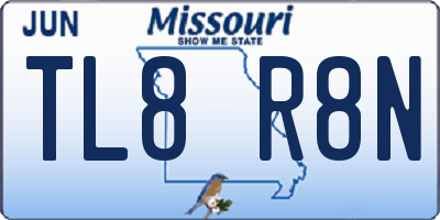 MO license plate TL8R8N