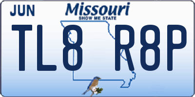 MO license plate TL8R8P