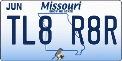 MO license plate TL8R8R