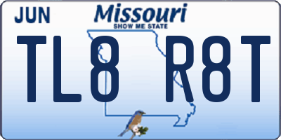 MO license plate TL8R8T
