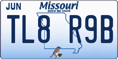 MO license plate TL8R9B