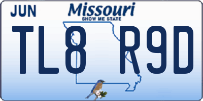 MO license plate TL8R9D