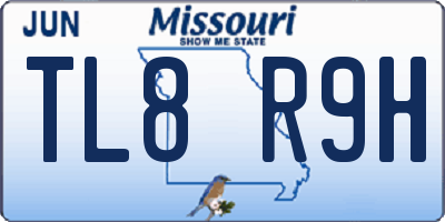 MO license plate TL8R9H