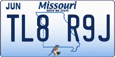 MO license plate TL8R9J