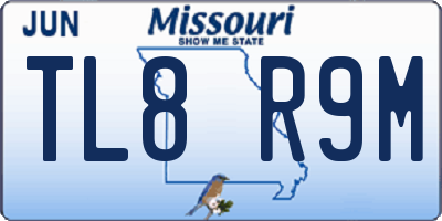 MO license plate TL8R9M