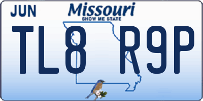MO license plate TL8R9P
