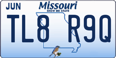 MO license plate TL8R9Q