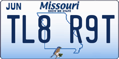MO license plate TL8R9T