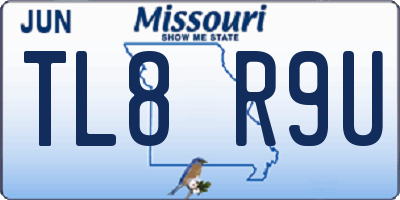 MO license plate TL8R9U
