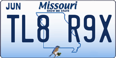 MO license plate TL8R9X