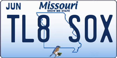 MO license plate TL8S0X