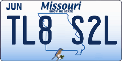 MO license plate TL8S2L