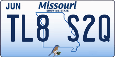 MO license plate TL8S2Q