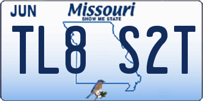 MO license plate TL8S2T