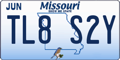 MO license plate TL8S2Y