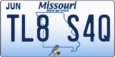 MO license plate TL8S4Q