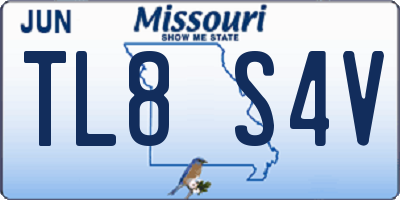 MO license plate TL8S4V