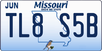 MO license plate TL8S5B