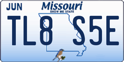 MO license plate TL8S5E
