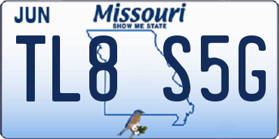 MO license plate TL8S5G