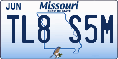 MO license plate TL8S5M