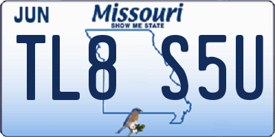 MO license plate TL8S5U