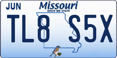 MO license plate TL8S5X