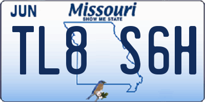 MO license plate TL8S6H