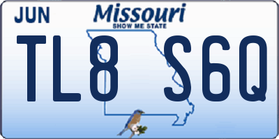 MO license plate TL8S6Q