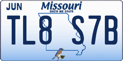 MO license plate TL8S7B