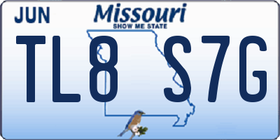 MO license plate TL8S7G
