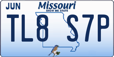 MO license plate TL8S7P