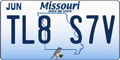 MO license plate TL8S7V