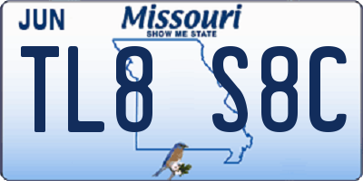 MO license plate TL8S8C
