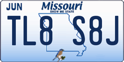 MO license plate TL8S8J