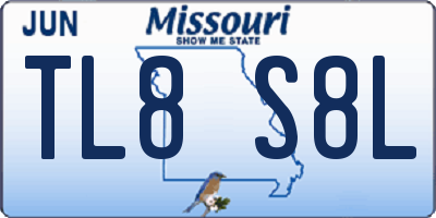 MO license plate TL8S8L