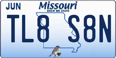 MO license plate TL8S8N