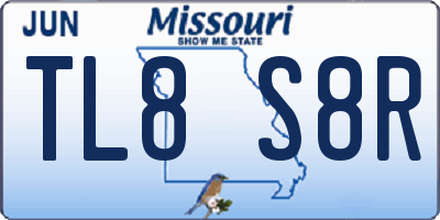 MO license plate TL8S8R