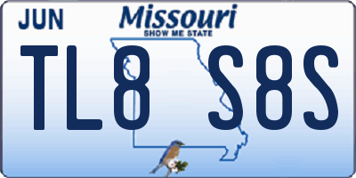 MO license plate TL8S8S