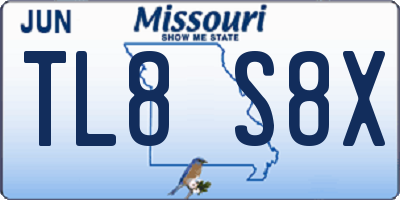 MO license plate TL8S8X