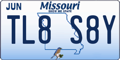 MO license plate TL8S8Y