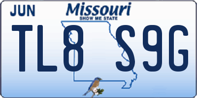 MO license plate TL8S9G