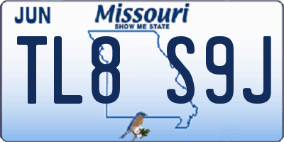 MO license plate TL8S9J
