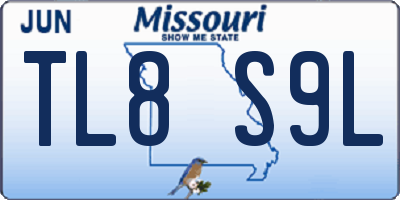 MO license plate TL8S9L