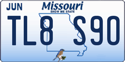 MO license plate TL8S9O