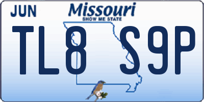 MO license plate TL8S9P