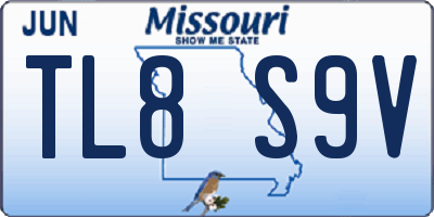 MO license plate TL8S9V